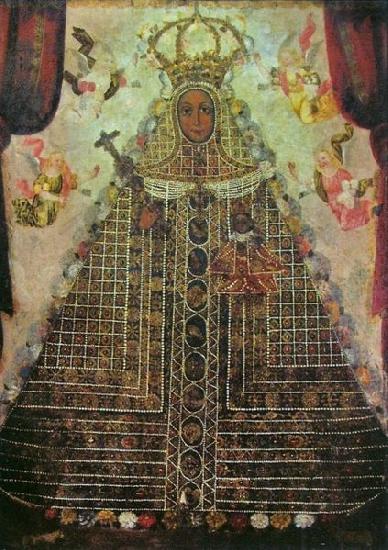 Cuzco School Our Lady of Guadalupe oil painting picture